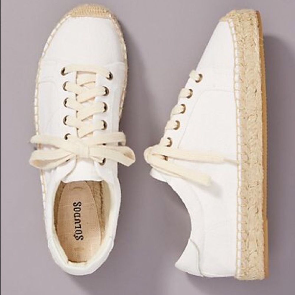 NWT Soludos Espadrille Sneakers - White - Size 7